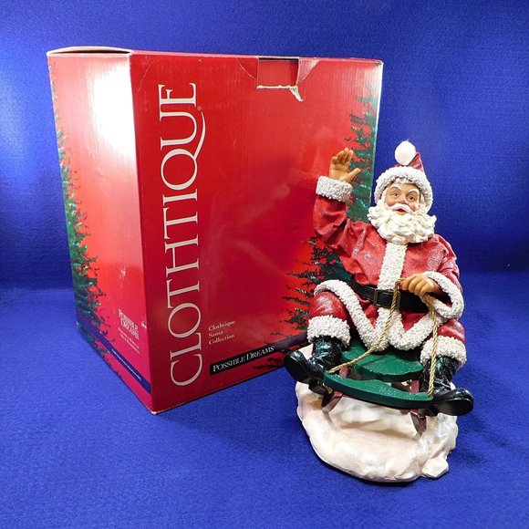 Vintage Clothtique SANTA'S SNOW DAY Santa 2000 w Box Possible Dreams #713256 - Picture 1 of 11